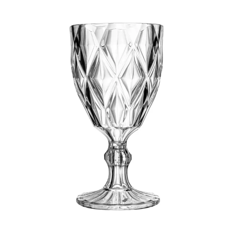 Taça em Acrílico Lyor Transparente Diamont 330ml