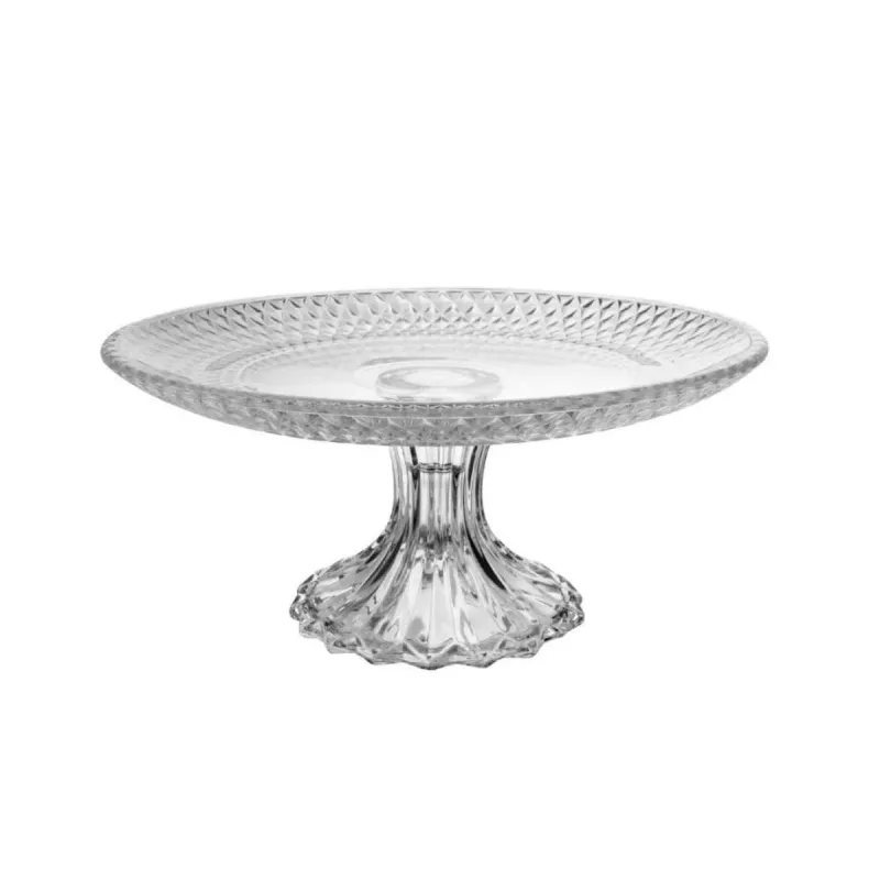 Prato para Bolo Lyor Roman Cristal com Pé 25cm - Lyor