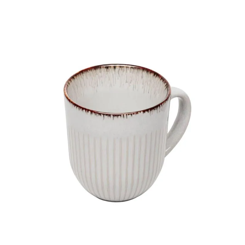 Caneca Em Cerâmica Linear 380ml Lyor Cinza - LYOR