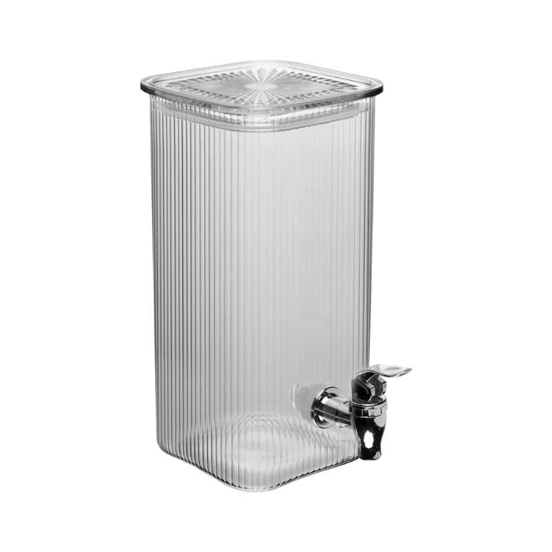 Suqueira de Vidro Lines Quadrada 2,2L Incolor Lyor - LYOR