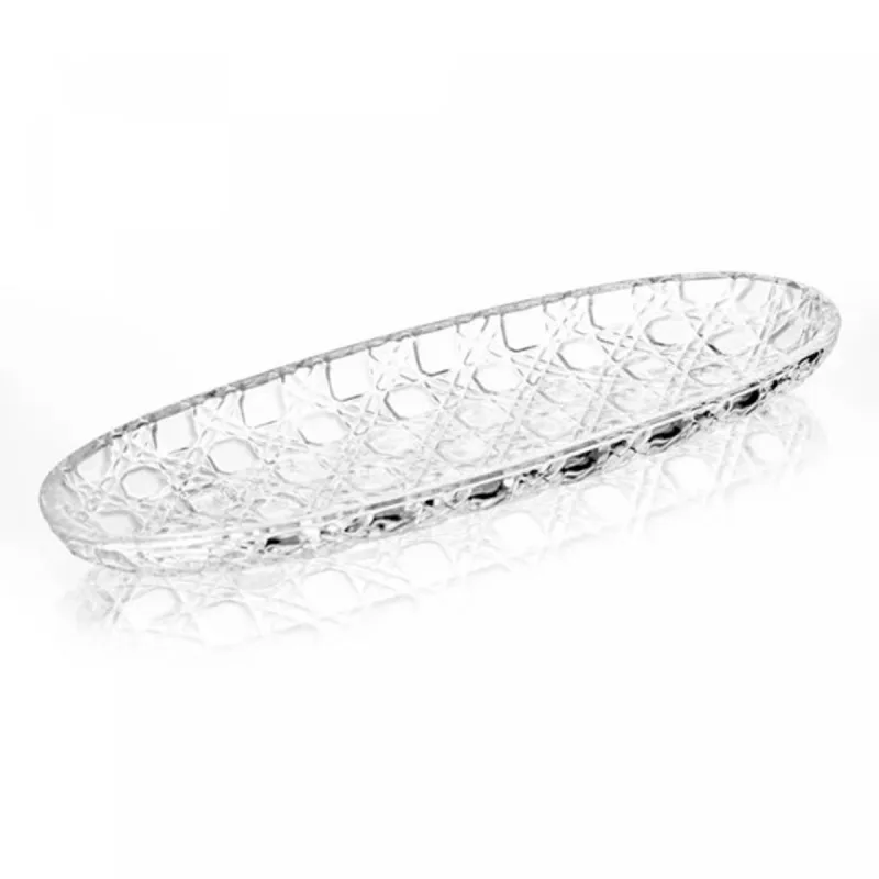 Travessa Lyor Oval Vichy Vidro 30cm - Lyor