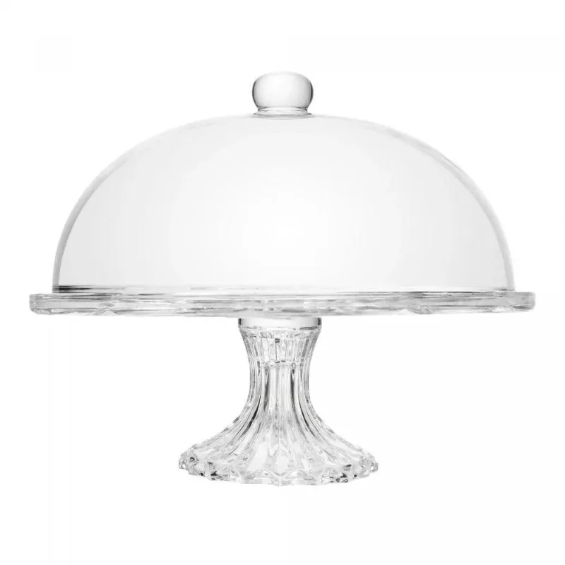 Boleira De Vidro Com Pé E Tampa Deli Diamond 30 Cm Lyor - LYOR