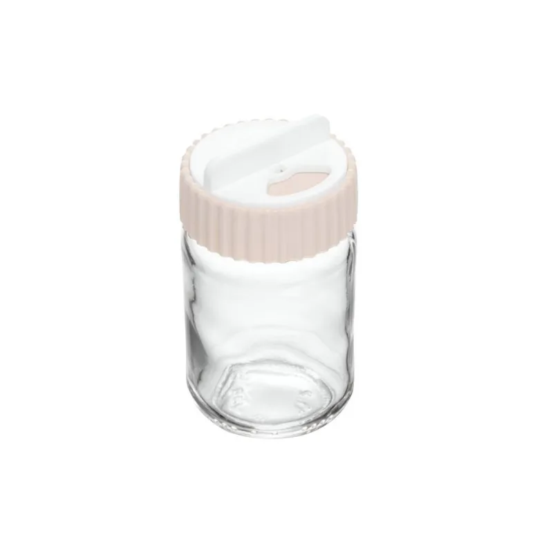Porta Tempero Com Tampa Rotativa Siena Lyor 190Ml - Bege - LYOR