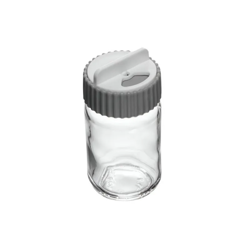 Saleiro Com Tampa Rotativa Siena Lyor 100Ml - Cinza - LYOR