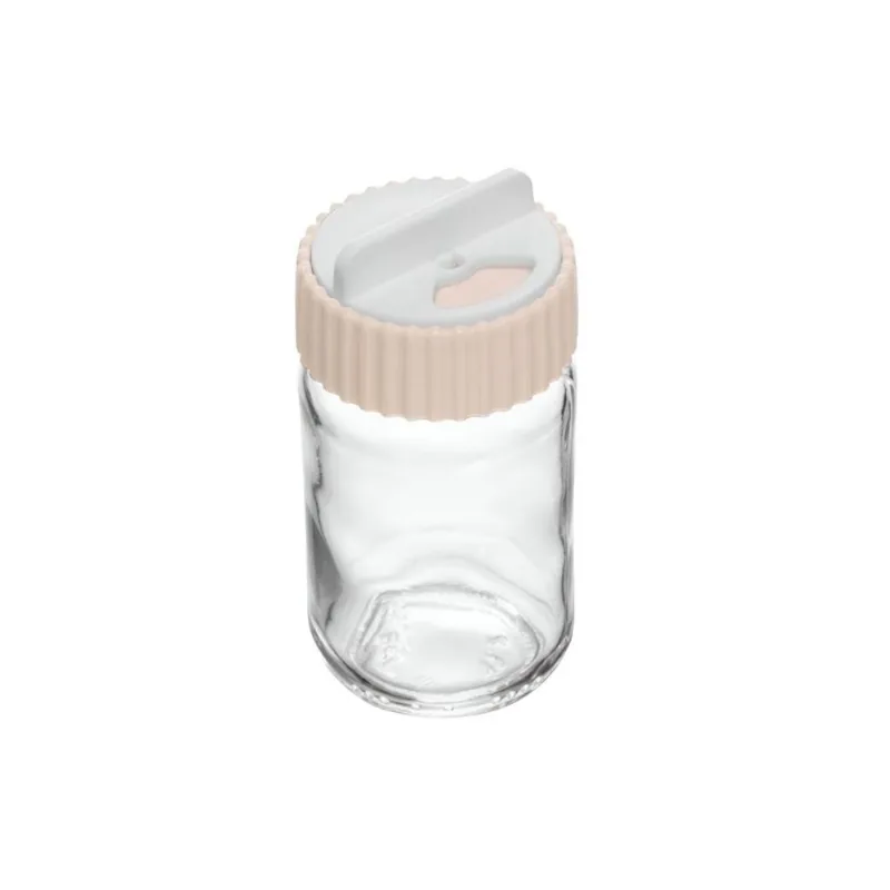 Saleiro Com Tampa Rotativa Siena Lyor 100Ml - Bege - LYOR
