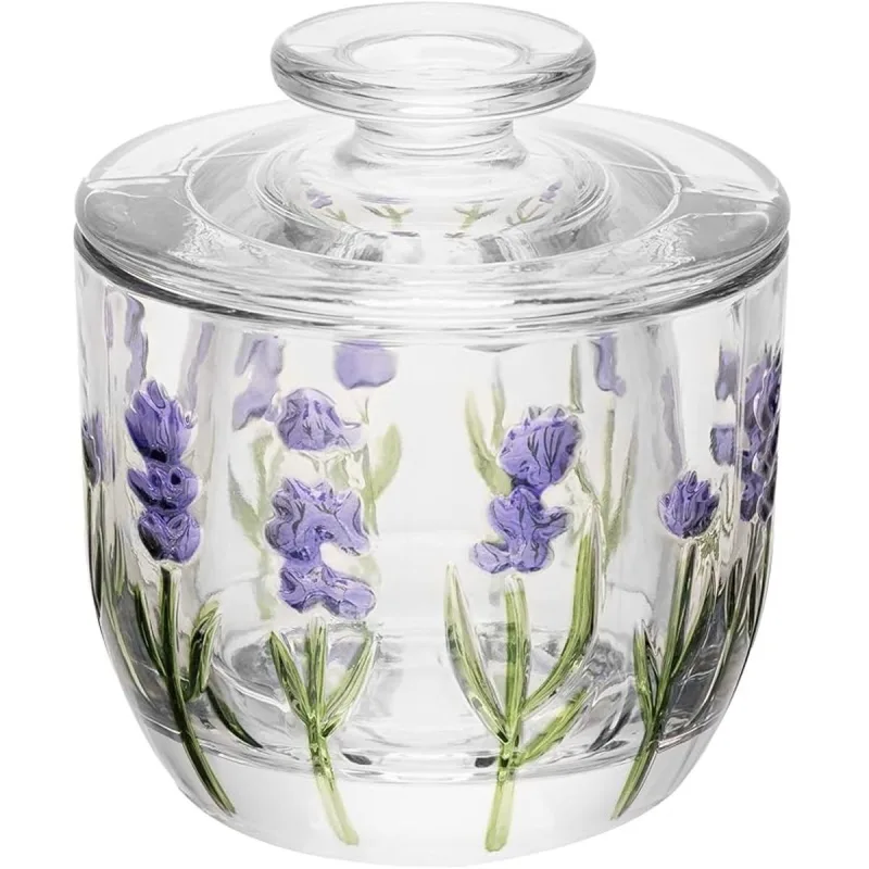 Mantegueira Lyor Francesa Lavanda Hand Painting Cristal 9,4cm x 9,8cm - Lyor