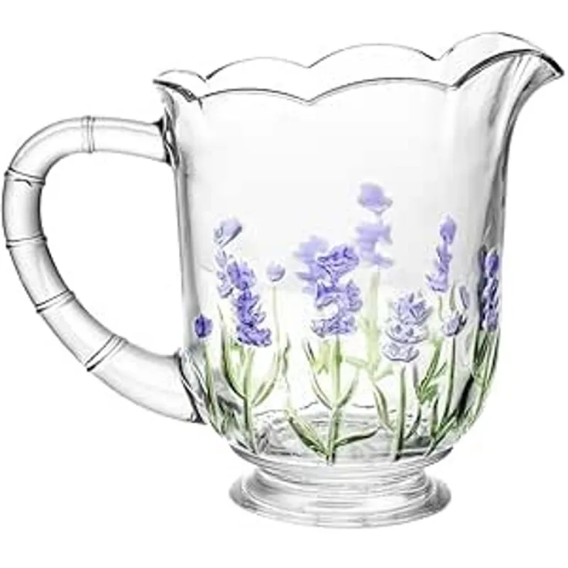 Jarra Lyor Ecológico Lavanda Hand Painting Cristal 1,5 Litros - Lyor