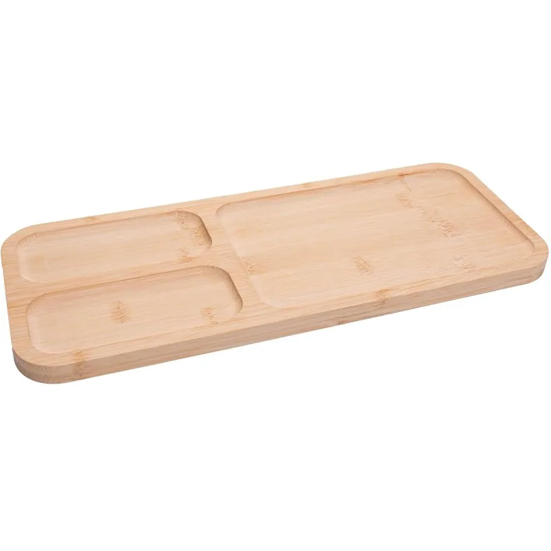Bandeja Lyor Bambu com 3 Divisórias - Lyor