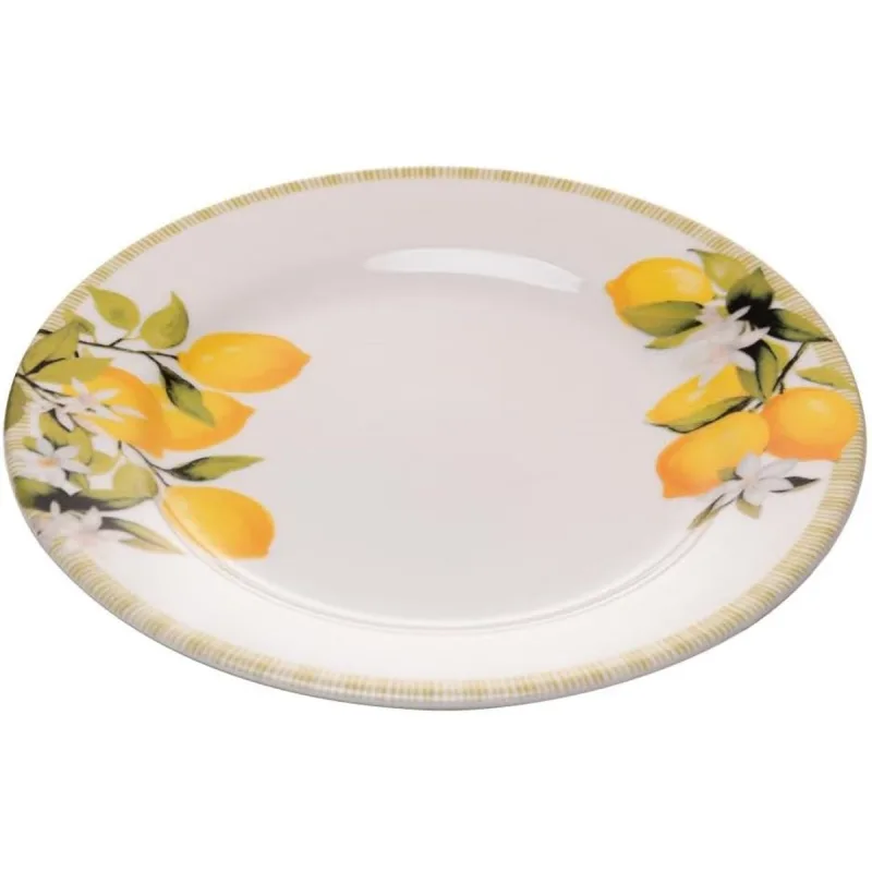 Prato Lyor Raso Limão Siciliano Cerâmica 24cm - Lyor