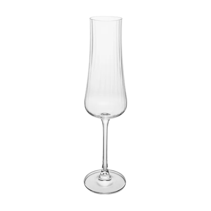 Taça para Champagne Lyor Iduna Optic Bohemia Cristal Ecológico 250ml - Lyor - Utilidades E Casa