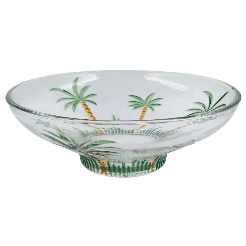 Centro de Mesa Palm Hand 32x11cm em Vidro Lyor