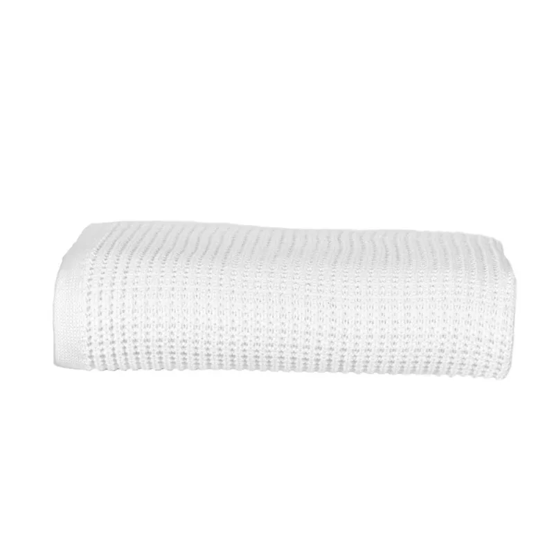 Peseira Cama Tricot Decorativa Arya 2,20x0,70 - Branco