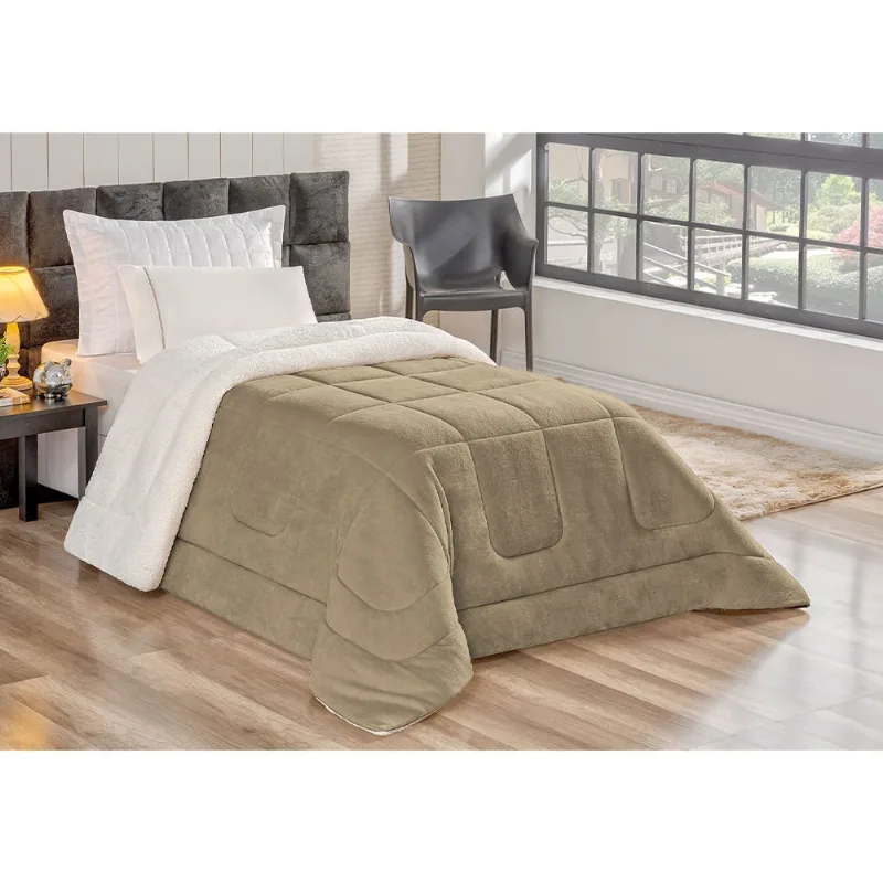 Coberdrom King Soft Areia Valle Enxovais 1 peça