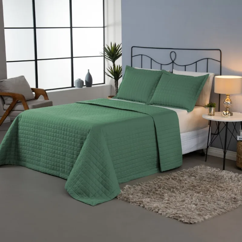 Kit Colcha Cobre Leito Matelado Casal King Size 3 Peças Copacabana 300 Fios