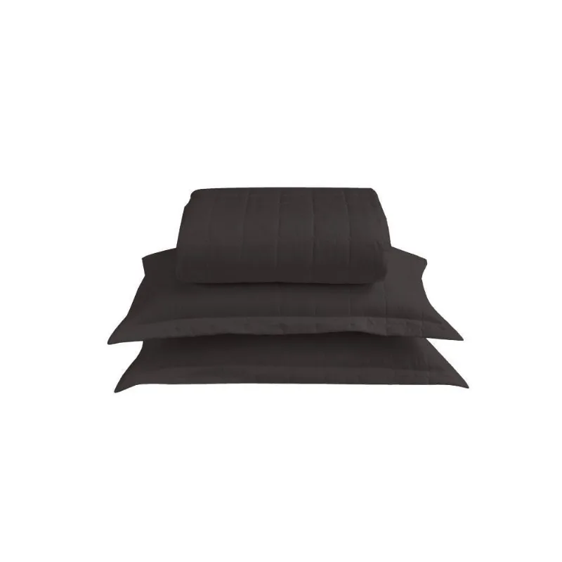 Kit Cobre Leito Matelado Dupla Face Soft 3 Peças Queen 100% Poliéster Cor:preto