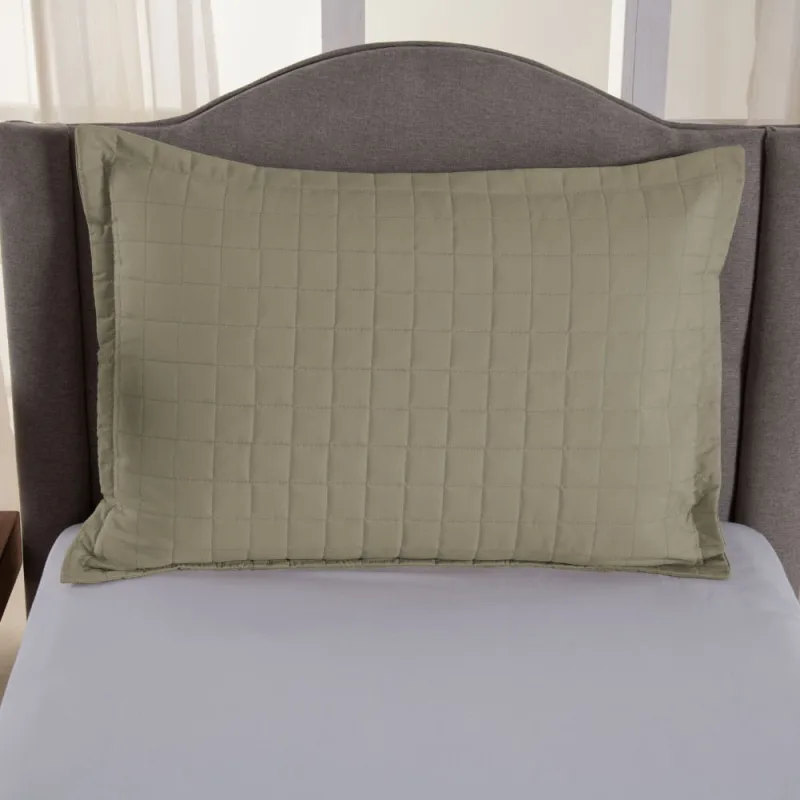 Porta Travesseiro Matelado Copacabana Micropercal Cáqui - Home Fernandes