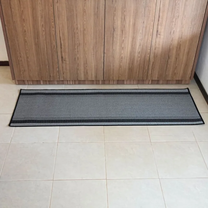 Tapete Passadeira Sisal Lancer 6,00m x 66cm PS33 Preto e Cinza - Home Fernandes - Ar E Ventilação