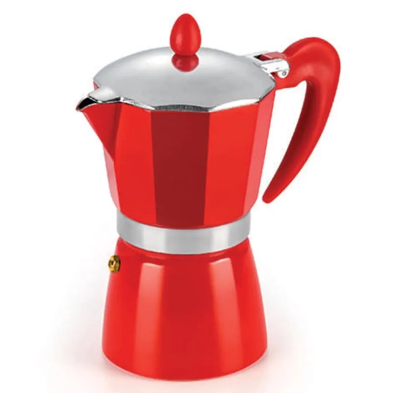Cafeteira Italiana Hauskraft em Alumínio 6 Xícaras Vermelha - Não Disponível - Eletroportáteis