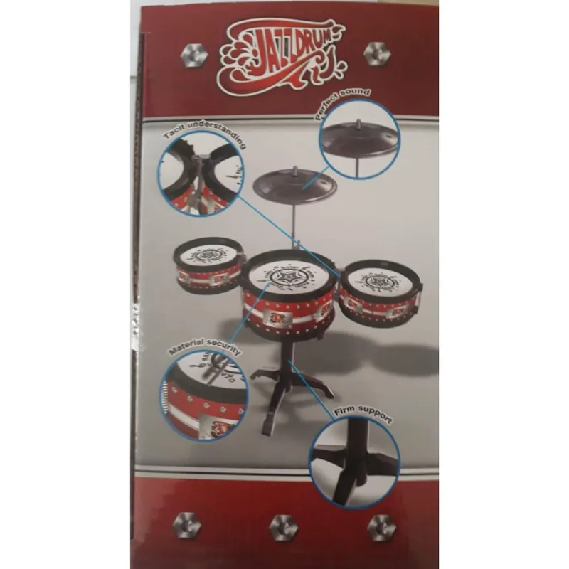 Bateria Musical Jazzdrum Com Banquinho