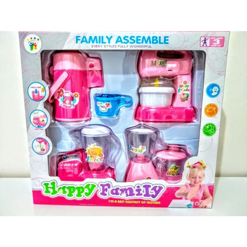 Kit Cozinha Mini De Brinquedo Rosa