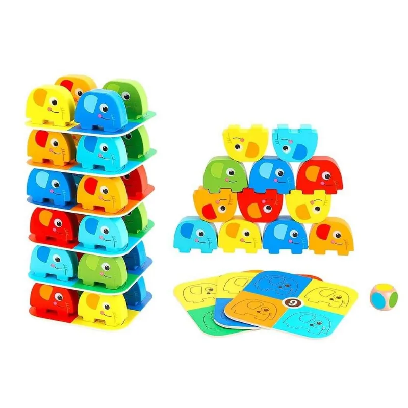 Jogo de Empilhar Elefantes Tooky Toy