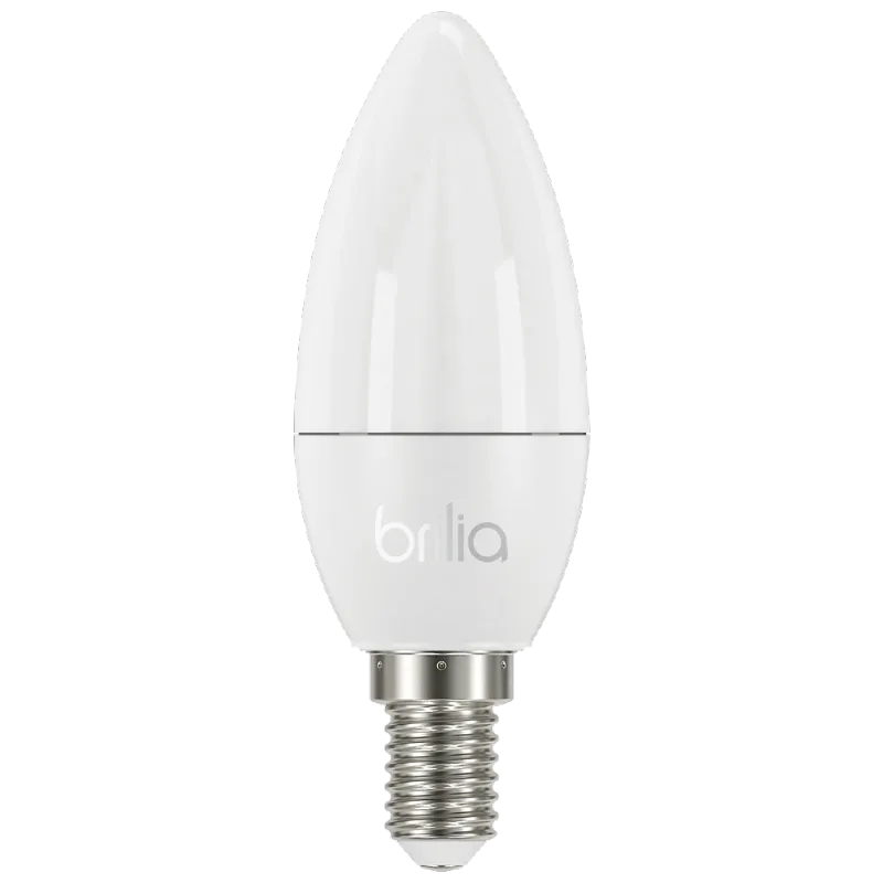 Lâmpada Led Vela Lisa Leitosa E14 3w 2700k Bivolt Brilia