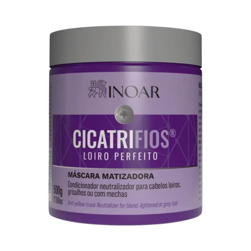 Máscara Capilar Inoar Cicatrifios Loiro Perfeito 500g Masc Cap Inoar 500g Cicatrifio Loiro Perfeito