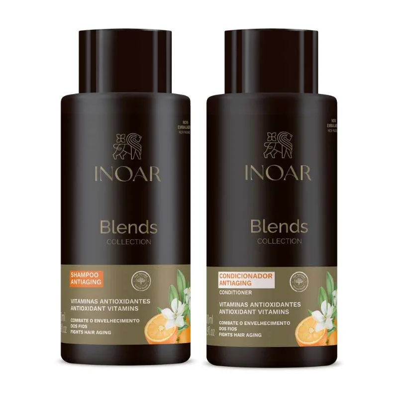 Kit Shampoo e Condicionador Inoar Blends Collection 800ml Kit Shampoo e Condicionador Inoar Blends Collection
