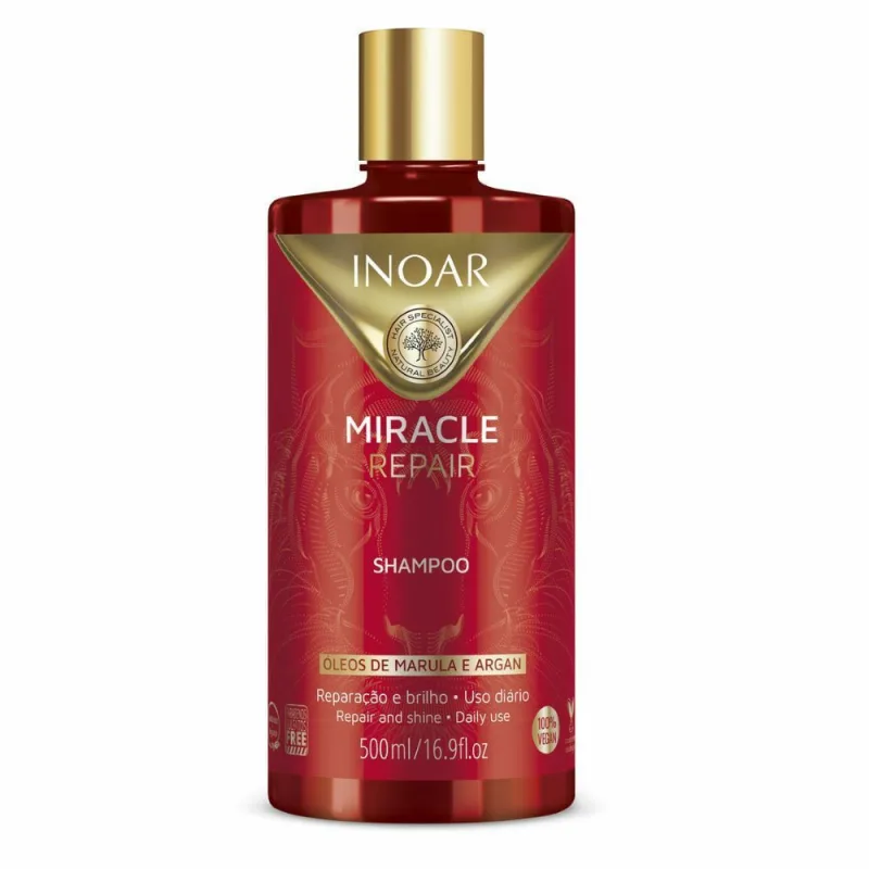 Shampoo Inoar Miracle Repair 500ml - INOAR - Higiene E Cuidados Pessoais