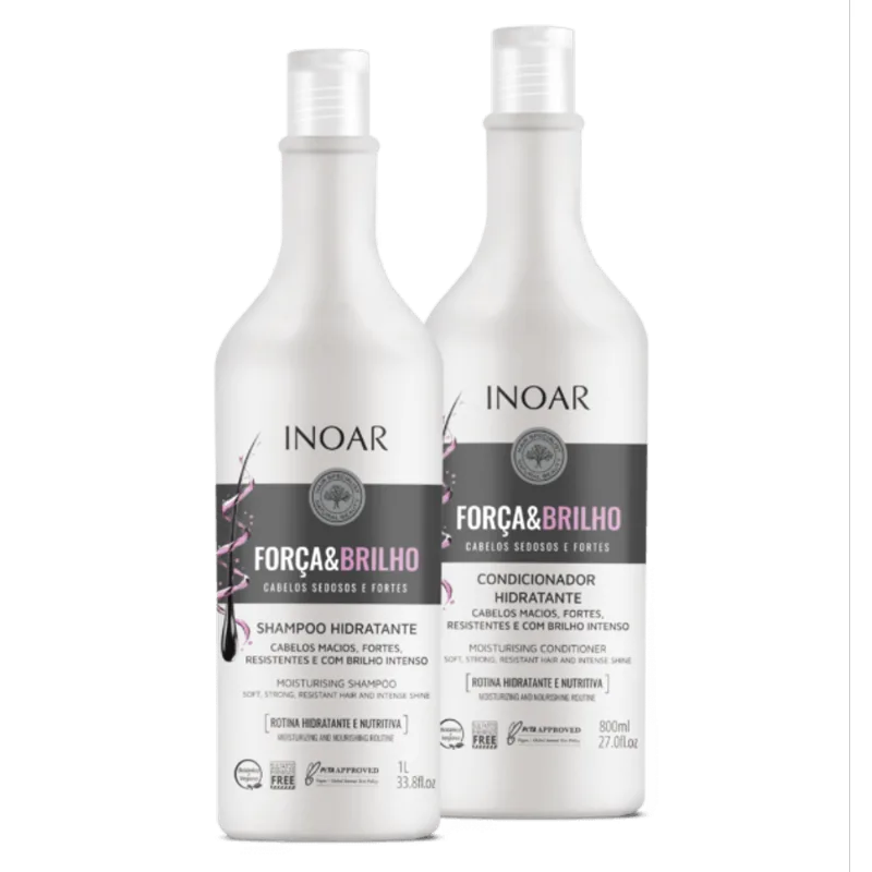 Kit Inoar Força & Brilho Shampoo 1L + Condicionador 800ml