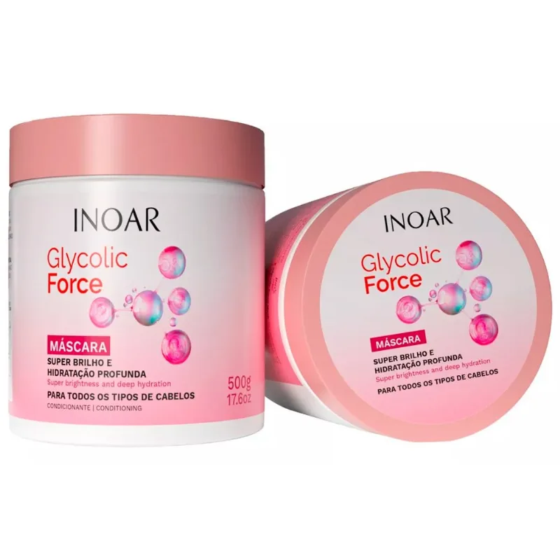 Máscara de Hidratação Profunda Inoar Glycolic Force 500g