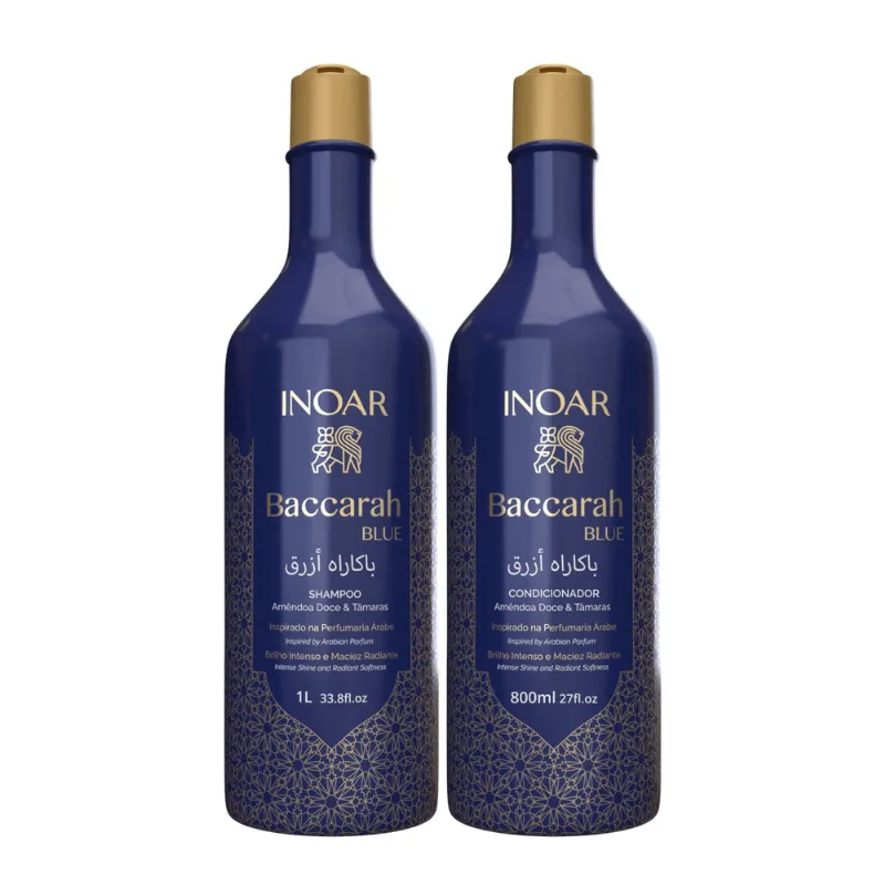 Kit Inoar Baccarah Blue Shampoo 1l + Condicionador 800ml Kit Inoar Baccarah Blue Shampoo 1l + Condicionador 800ml