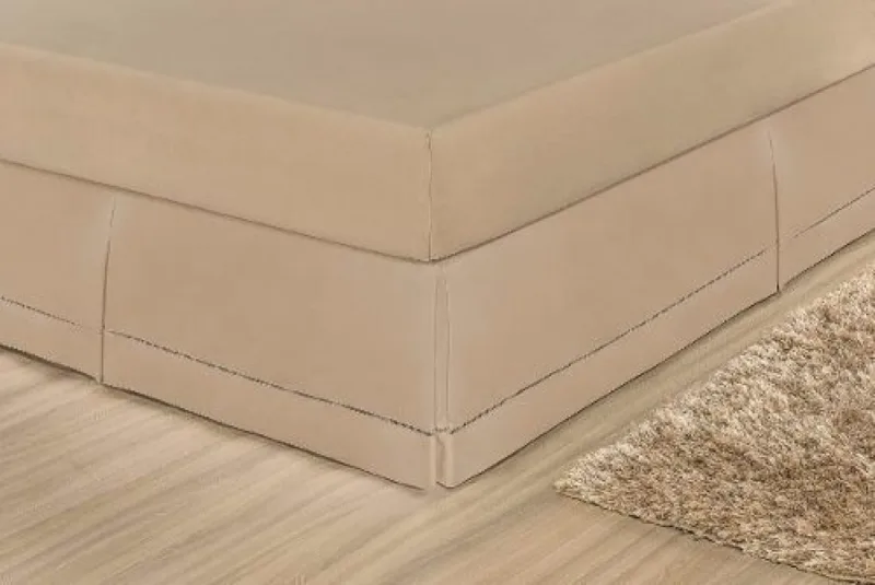 Saia Para Cama Box King Juliana - Cáqui - Bia Enxovais