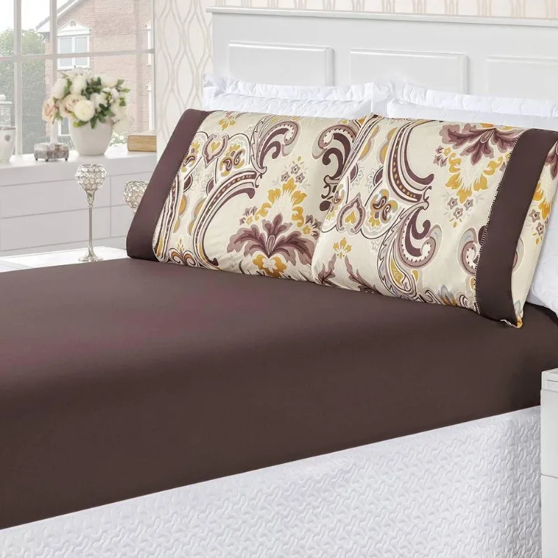 Jogo De Cama Micropercal 200 Fios Naturale King 03 Peças - Dhalia