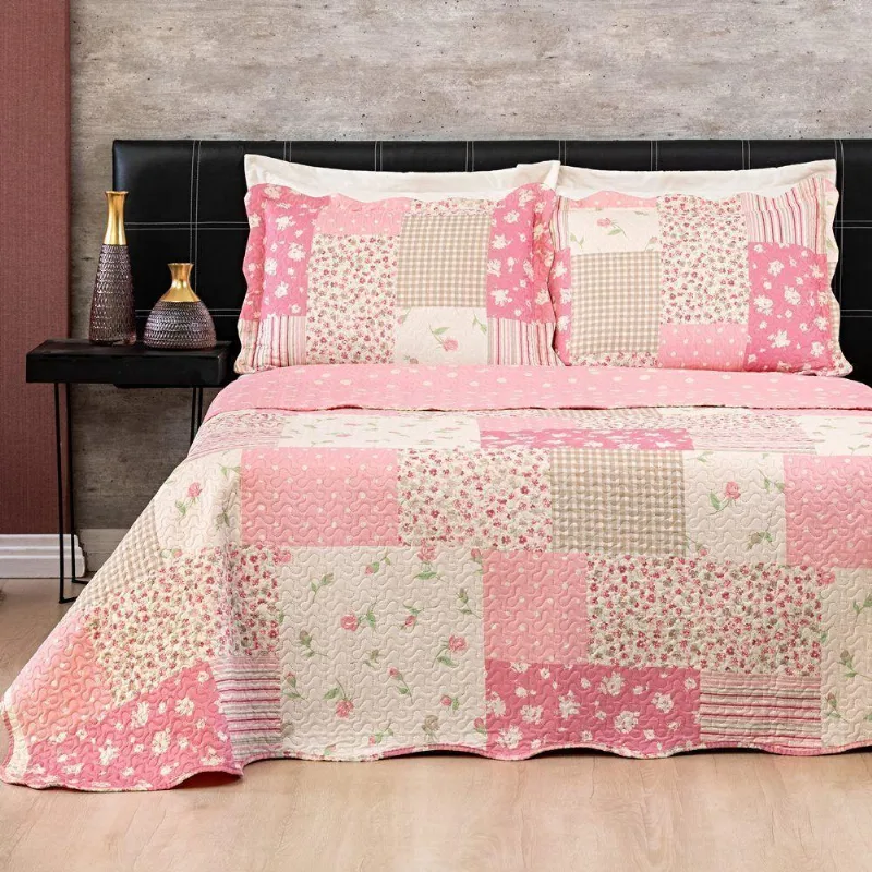 Colcha Estampada Dupla Face Bouti Queen 03 Peças - Cloud