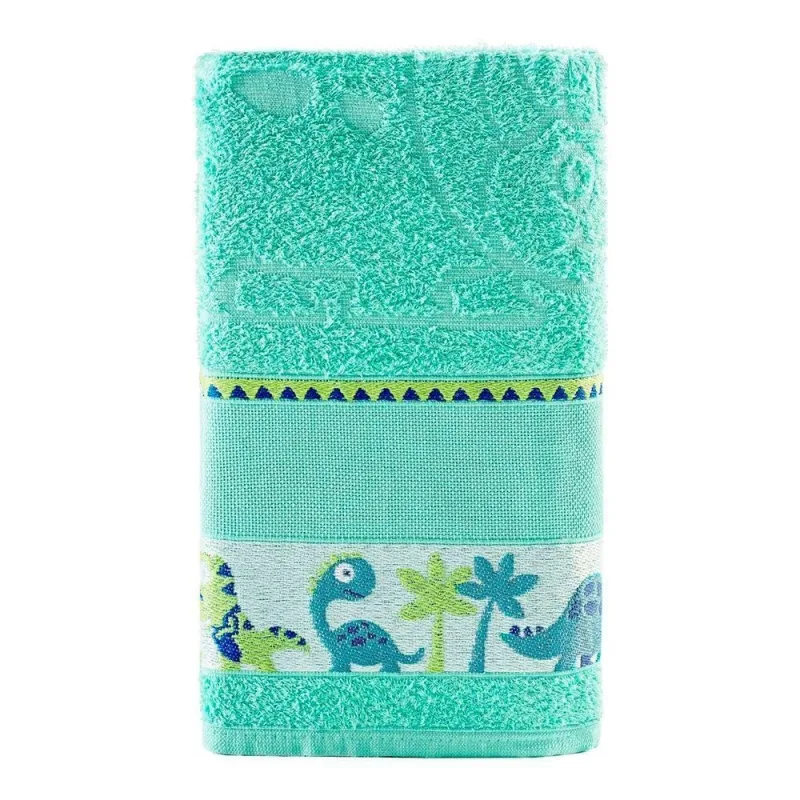 Toalha De Banho Kids 100% Algodão 1 Peça - Dino - Bia Enxovais