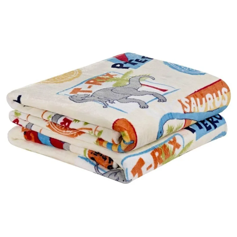 Manta Flannel Estampada Infantil Bouti Kids Solteiro - Dino - Seleção de Alta Qualidade - Bia Enxovais