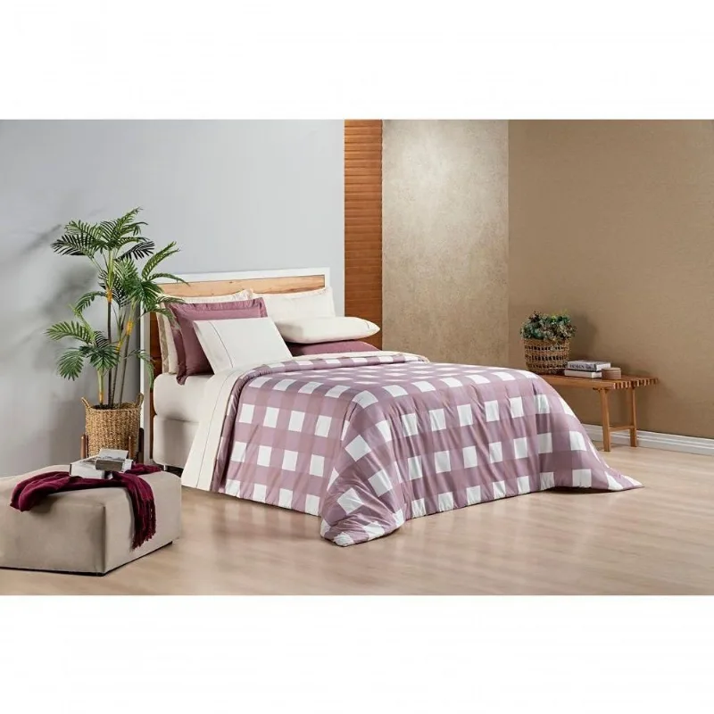 Duvet Capa Para Edredom 200 Fios Dolce Vita King 01 Peça - Rose