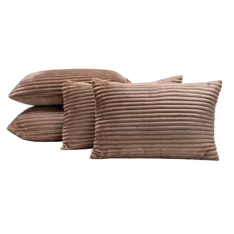 Capas De Almofadas Velvet Bariloche 60x30cm 04 Peças - Caqui - Não Disponível