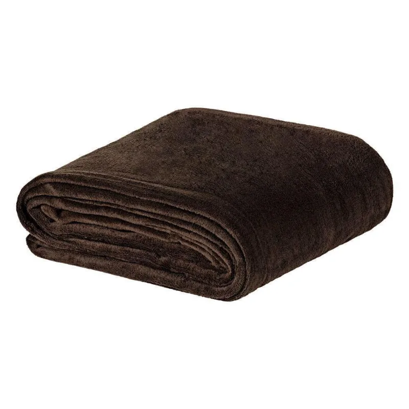 Manta Aveludada Fleece Belgica Queen 01 Peça - Tabaco