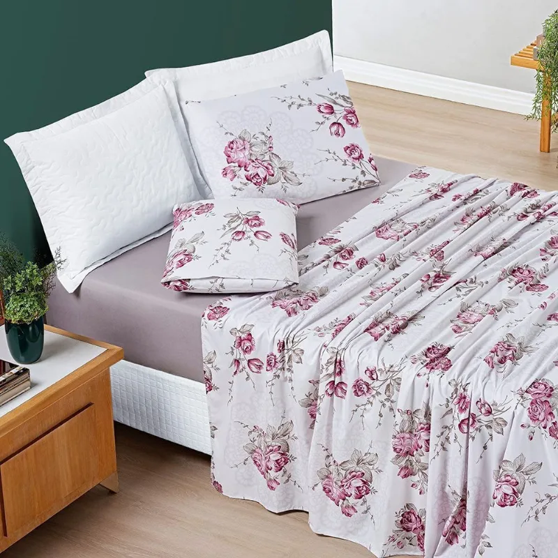 Jogo De Cama Avere Casal Padrão 04 Peças - Lilac