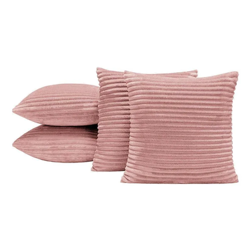 Capas De Almofadas Velvet Bariloche 45x45cm 04 Peças - Rosê - Não Disponível