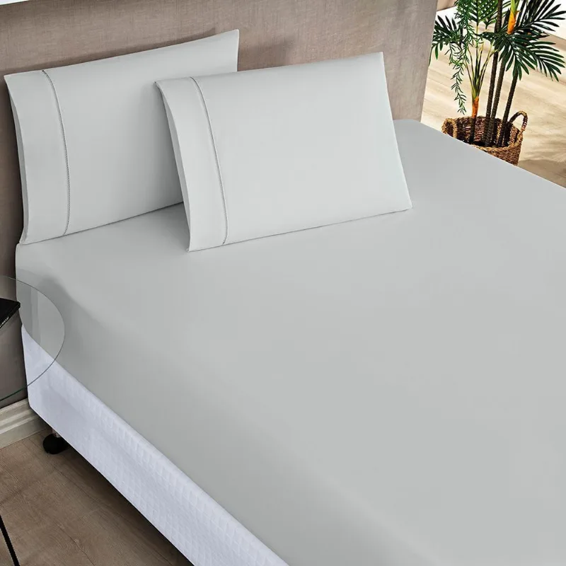 Jogo de Cama Elegance Casal Padrão 03 Peças - Cinza
