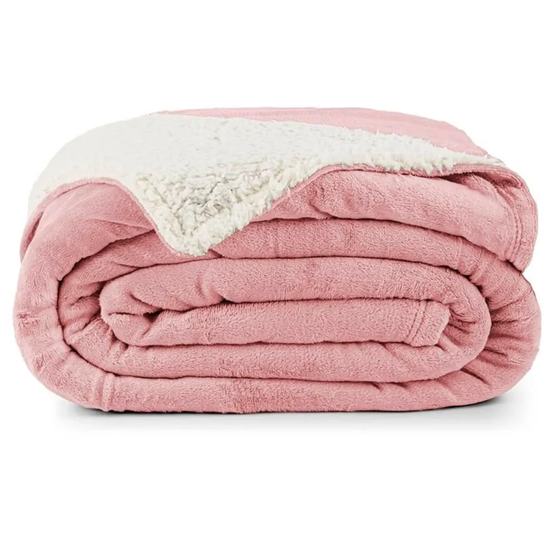 Cobertor Queen Alaska Dupla Face Sherpa/Mantinha - Rosa Secreto - Casa Modelo Enxovais - Cama, Mesa E Banho
