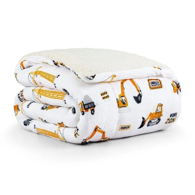 Coberdrom Solteiro Tutti Kids Manta Alta 150 G/m Dupla Face Flannel E Sherpa 01 Peça 100% Poliéster - Manny