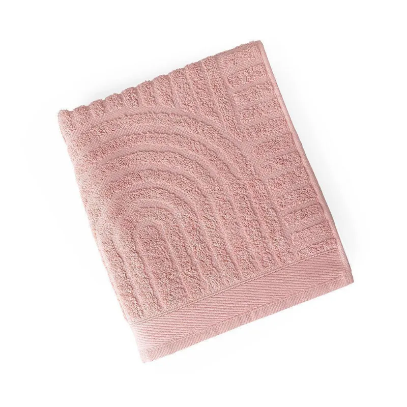 Toalha De Rosto Dunna Fio Penteado Relevo Dunas 01 Peça 100% Algodão - Nuvem Rosa