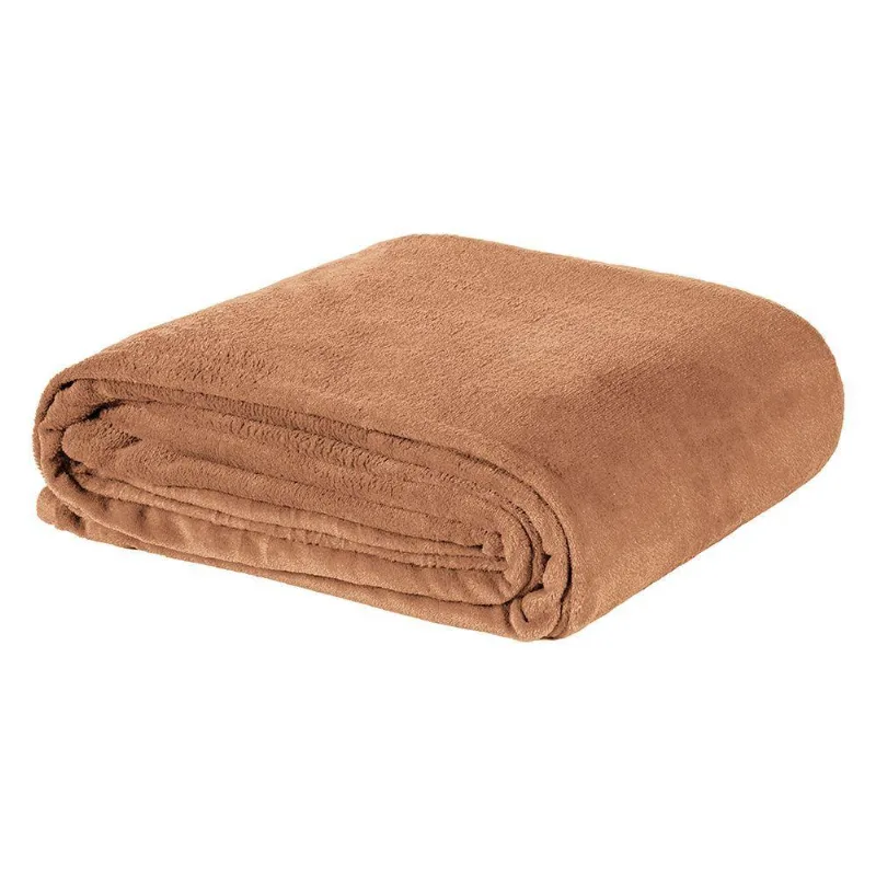Manta Everest Queen 100% Poliéster Microfibra Toque Macio Apricot Bia Enxovais