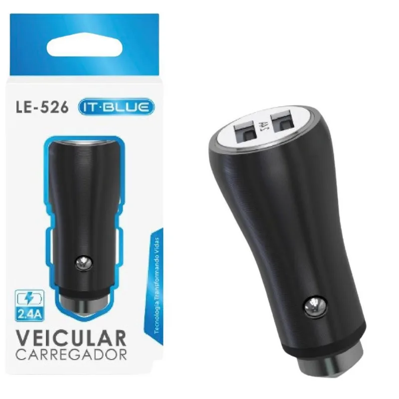 Carregador Veicular Rápido It-blue 2.4a