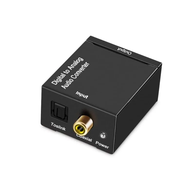 Adaptador Conversor de Áudio Digital (Óptico) para Analógico