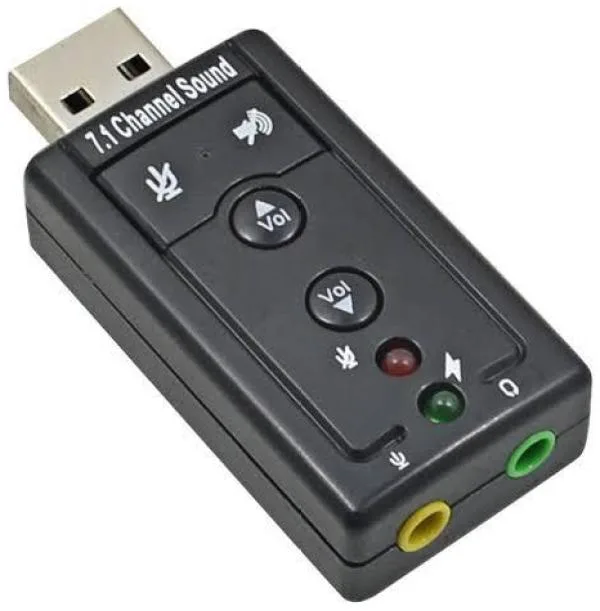Placa De Som Usb Stereo - Cor Preta